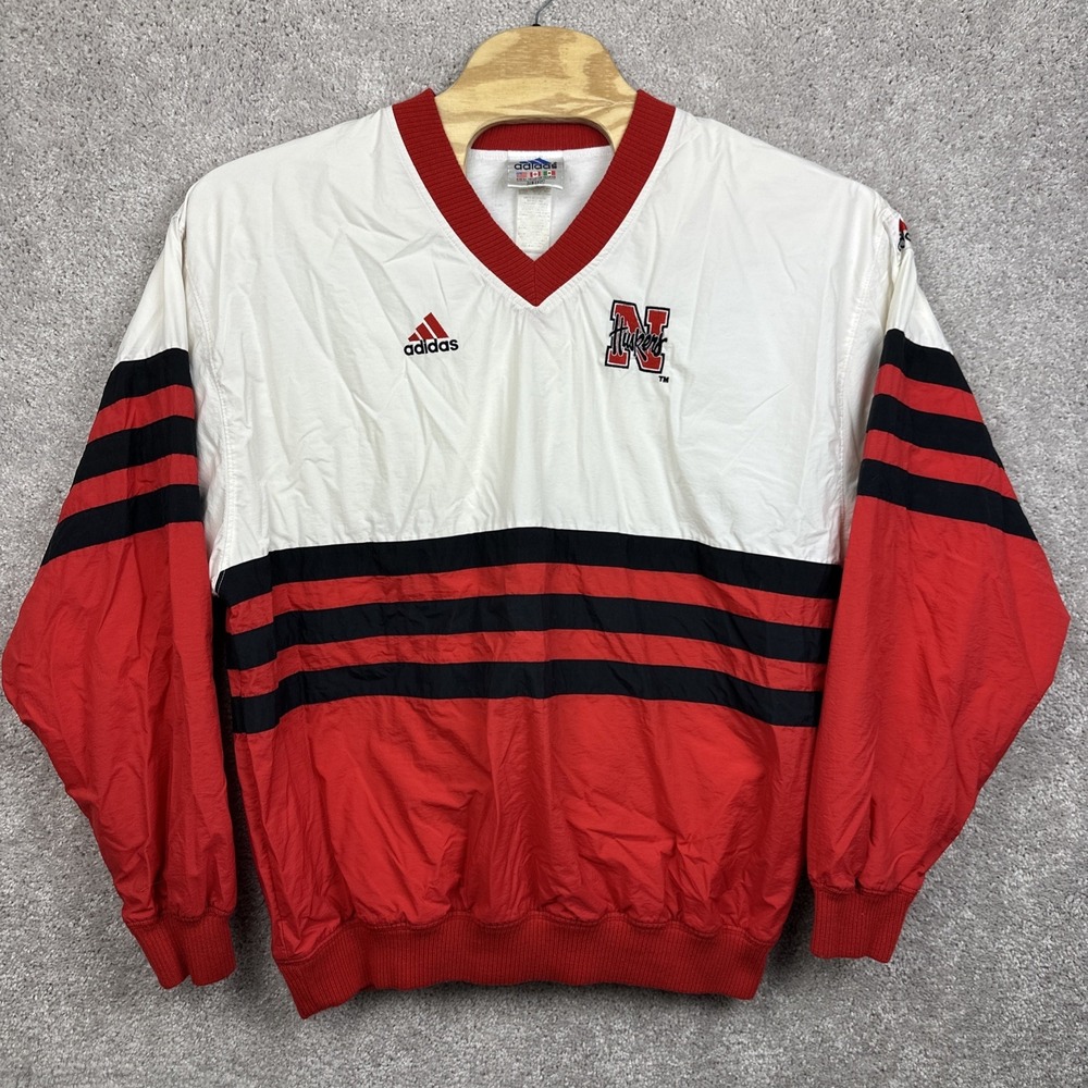 Adidas‎ Nebraska Huskers NCAA Track Jacket 90s Vintage Vtg XL